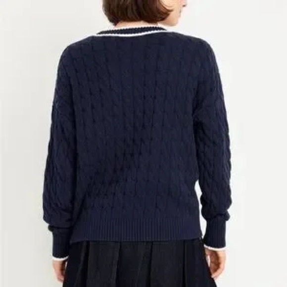 Slouchy Cable-Knit Cardigan Sweater L/XL - Picture 4 of 8